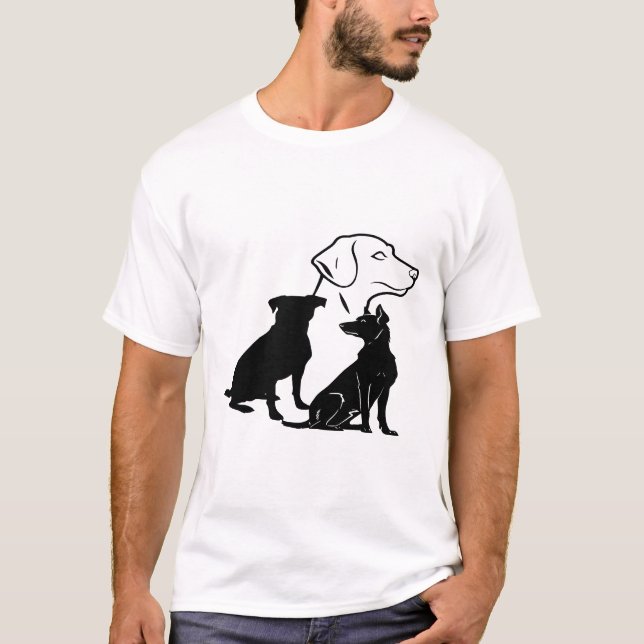 Trío de arte de la camiseta de Leal Paws (Anverso)