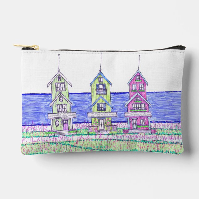 Trío de cabaña de playa Pequeña bolsa accesoria (Anverso)