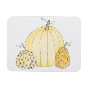 Trio de calabaza de imán refrigerador