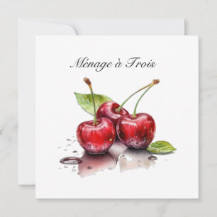 Trío de Cerezas Frescas en Acuarela, personalizado