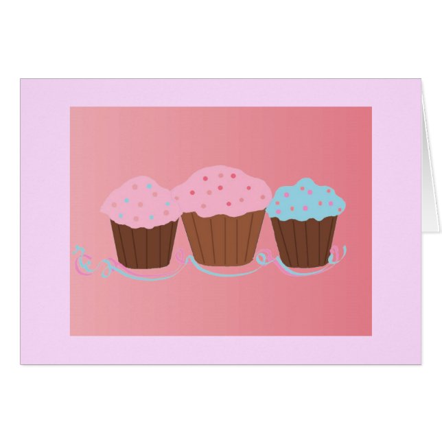 Trío de Cupcake - Blanco (Anverso (Horizontal))