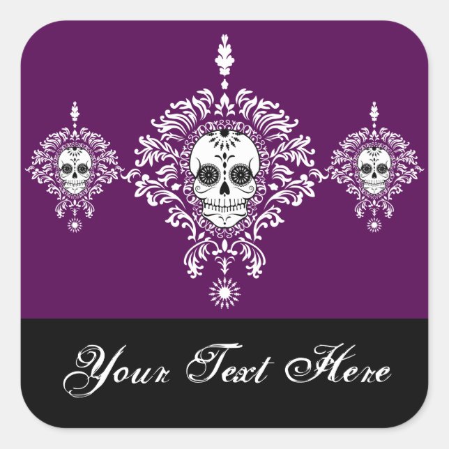 Trío de Damask Muerto - Pegatinas de la Cráneo de  (Anverso)