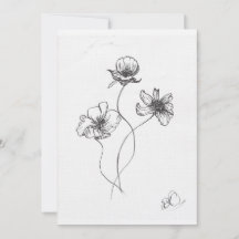Trío de flores de invitación