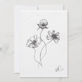 Trío de flores de invitación