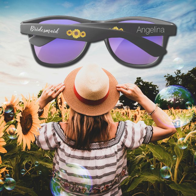 trío de girasoles - gafas de sol de dama de honor (Subido por el creador)