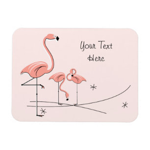 Trío de imán de texto flexible Rosa Flamenco 4