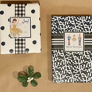 Trío de papel blanco y negro