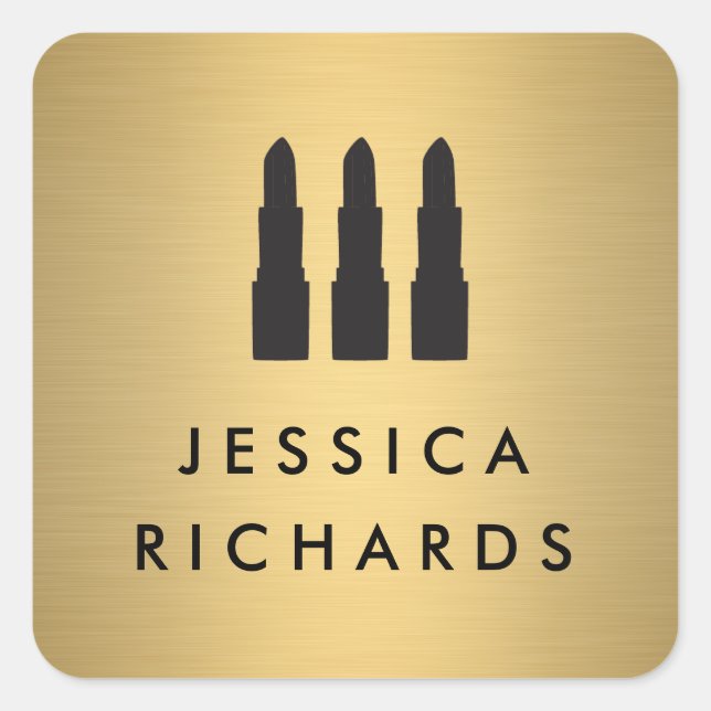 Trío de pintalabios sobre Pegatinas de artistas de (Anverso)