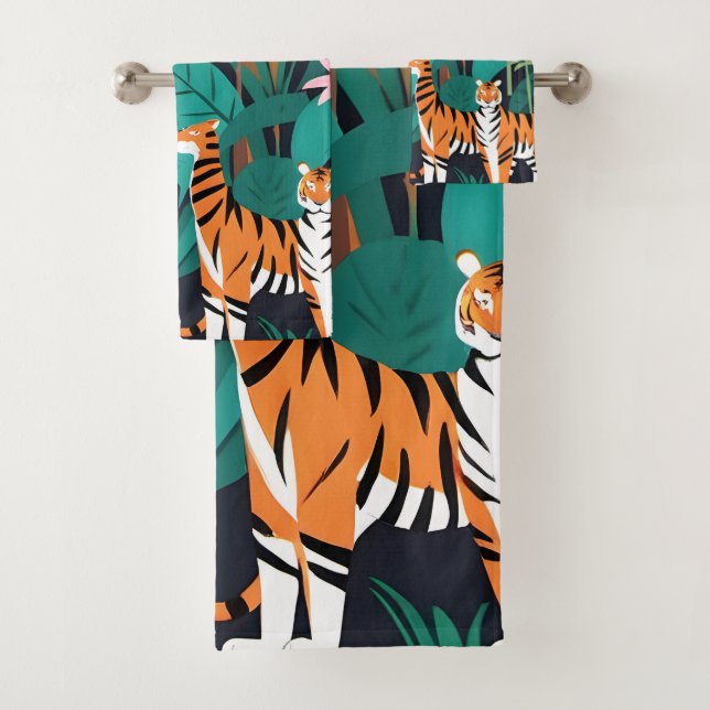 Trio de tigre tropical (In situ)