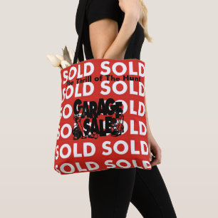 Trío de venta de garaje rojo de la bolsa de la ca