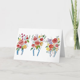 Trio de verano - Tarjeta de felicitación floral 5X