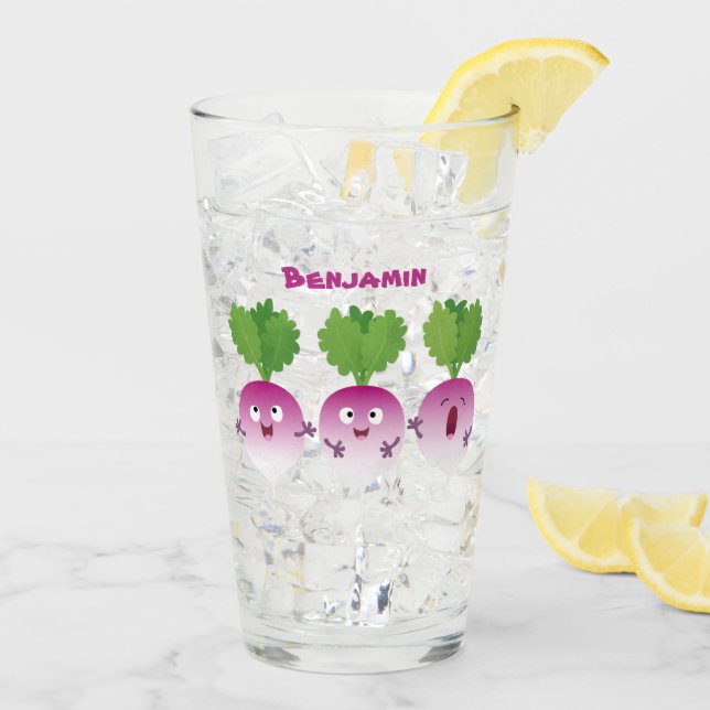 Trío de verduras de nabo lindo personalizado (Reverso (hielo))