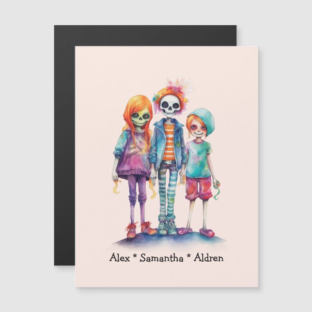 Trío de Zombies de Pastel Adorables - Halloween Li (Anverso/Reverso)