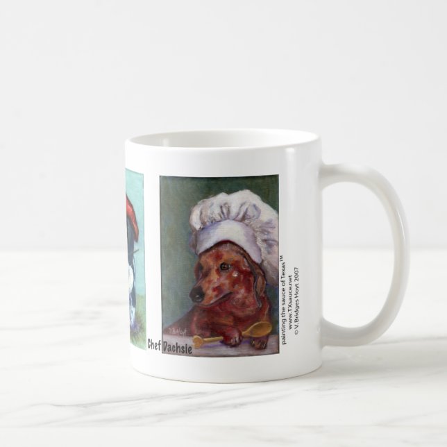Trío del Dachshund en taza de los gorras (Derecha)