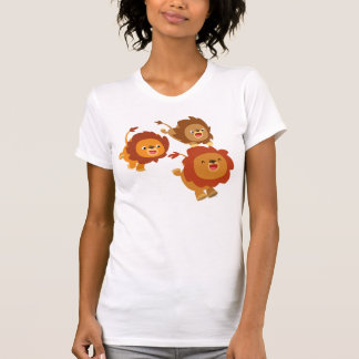 Trio feliz de las camisetas de las mujeres de los 