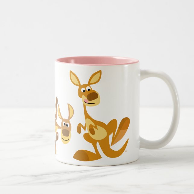 Trío lindo de la taza de KangaROOS del dibujo (Derecha)