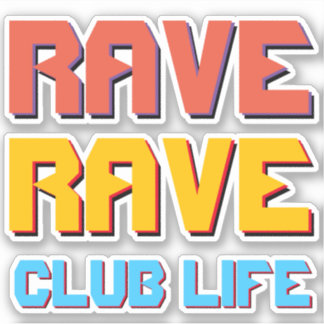 trío pegatina "RAVE" ofensivo