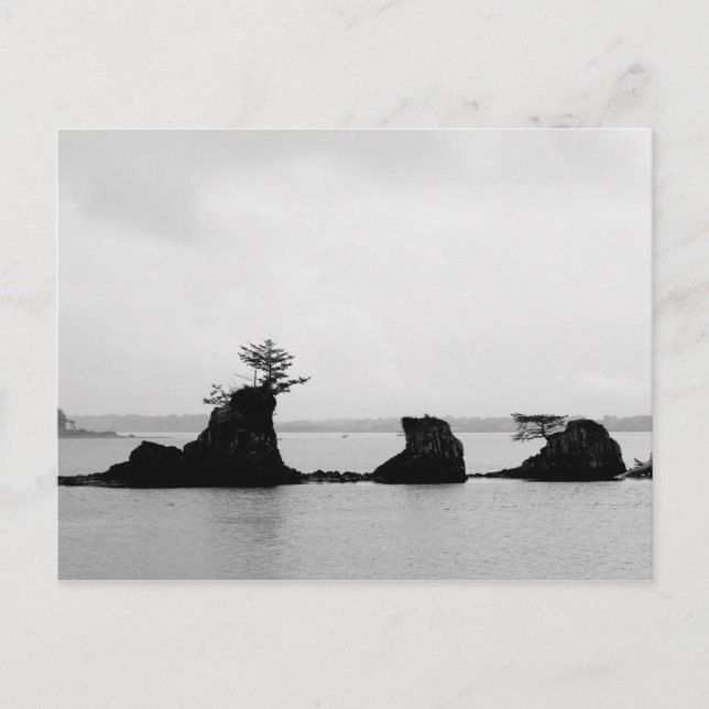 Triple cadena de rock de la postal de Siletz Bay (Anverso)