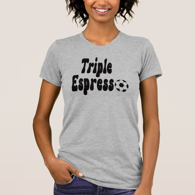 Triple camiseta olímpica de espresso, creativa de  (Anverso)