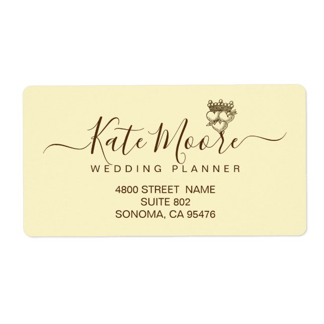 Triple Corazones Y Etiqueta De Devolución Comercia (Frente)