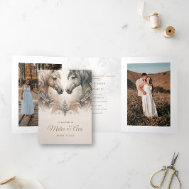 Triple especial Añadir invitación de matrimonio de