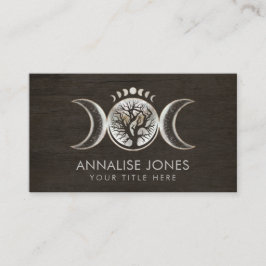 Triple luna - Árbol de vida Tarjeta de visita de o