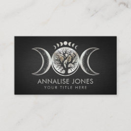 Triple luna - Árbol de vida Tarjeta de visita de o