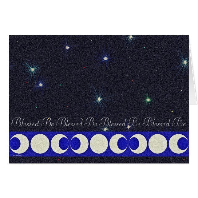 Triple Moon Pagan Bendecido Ser Bendiciones Pagana (Anverso (Horizontal))