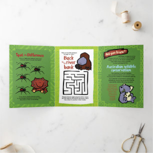 Triple tarjeta de bienvenida Lizard Puzzle