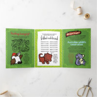 Triple tarjeta de bienvenida Platypus Puzzle de Vi