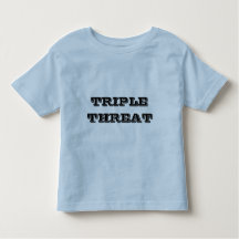 Triple Threat camiseta graciosa para niños
