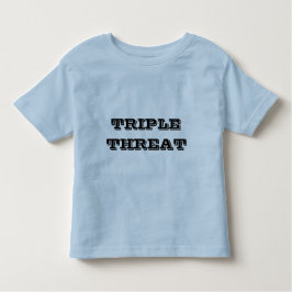 Triple Threat camiseta graciosa para niños