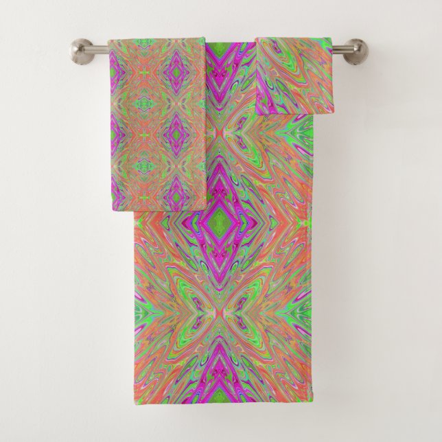 Trippy Lime Green y Naranja Resumen Mariposa (In situ)