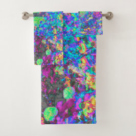 Trippy Lime Green y Purple Garden Sunrise