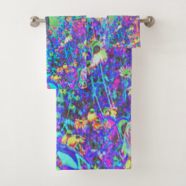 Trippy Lime Green y Purple Garden Sunrise