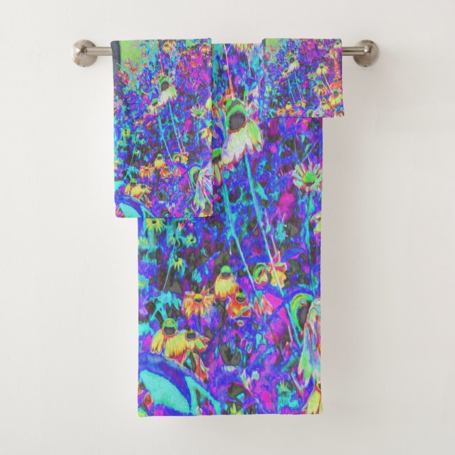 Trippy Lime Green y Purple Garden Sunrise (In situ)