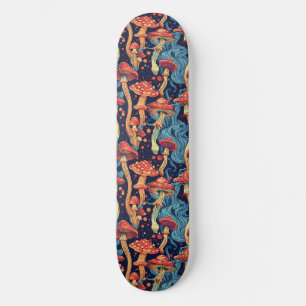 Trippy Mushroom Art Painting Skateboard