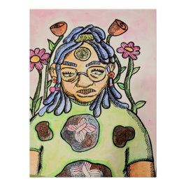 Trippy Whimsical Surreal Poster | Growth