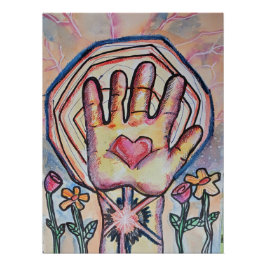 Trippy Whimsical Surreal Poster | Positive Power