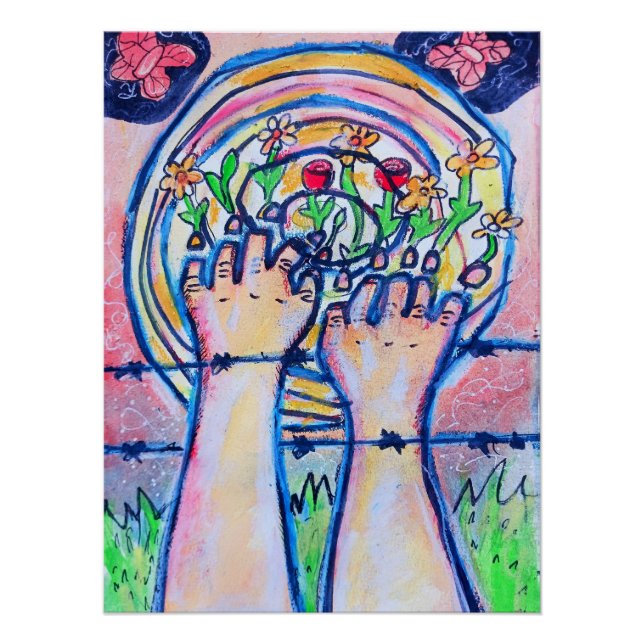  Trippy Whimsical Surreal Poster | Reach (Anverso)