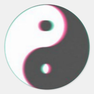 trippy ying yang pegatina