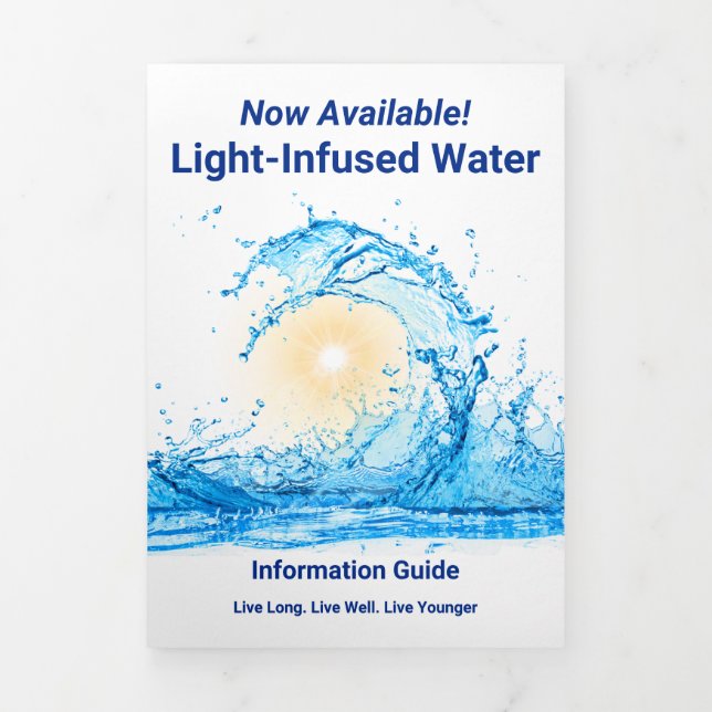 Tríptica Agua Infundida con Luz - Tarjeta de Carta Plegable (Foto de portada)