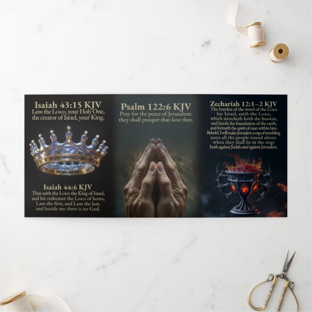 Tríptica Copa de la temblorosa tarjeta Tri-Fold KJV (Exterior)