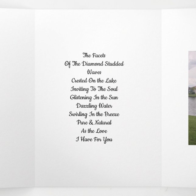 Tríptica Facetas De La Tarjeta Trípica De Amor (Interior medio)