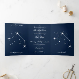 Tríptica Invitación a la boda romántica de BookTok - Aries