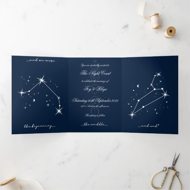 Tríptica Invitación a la boda romántica de BookTok - Aries/ (Interior)