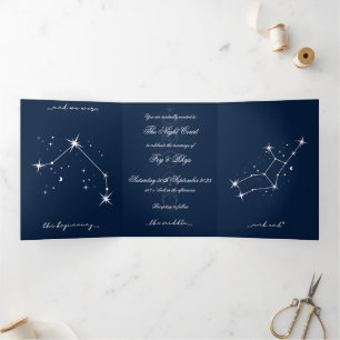 Tríptica Invitación a la boda romántica de BookTok - Aries/