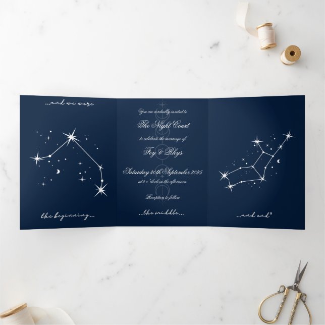 Tríptica Invitación a la boda romántica de BookTok - Aries/ (Interior)