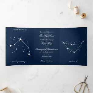 Tríptica Invitación a la boda romántica de BookTok - Aries/