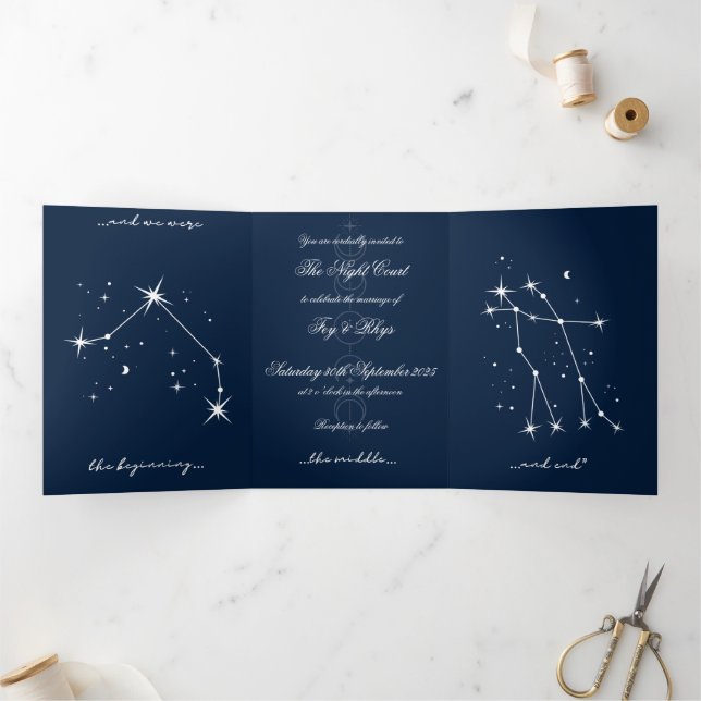 Tríptica Invitación a la boda romántica de BookTok - Aries/ (Interior)